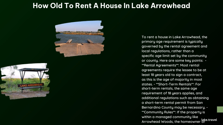 how old to rent a house in lake arrowhead