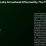 is lake arrowhead affected by the fire