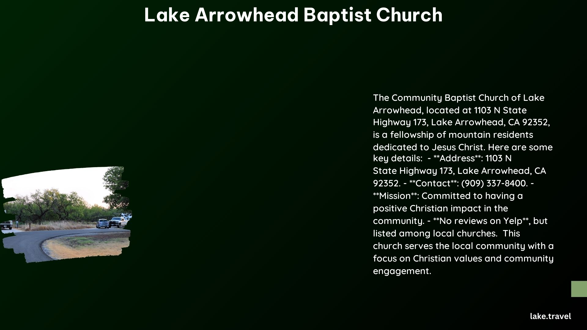 lake arrowhead baptist church