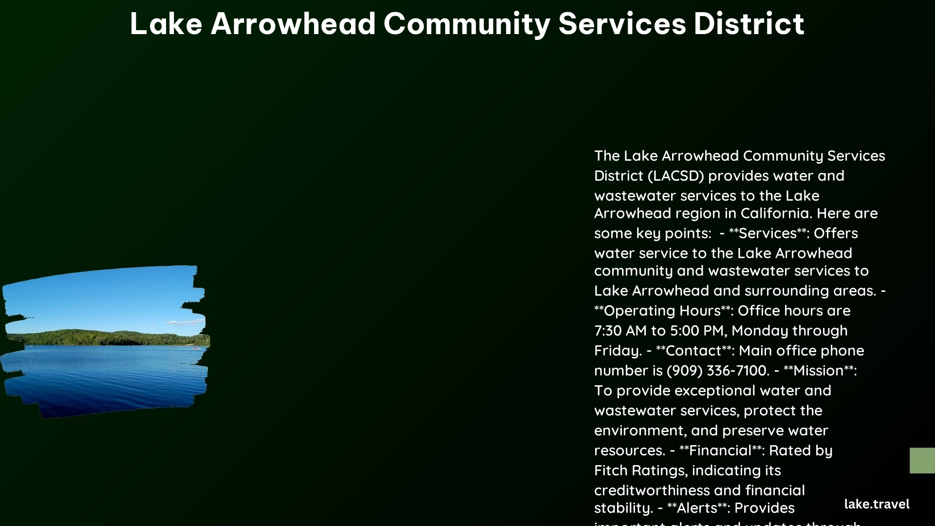 lake arrowhead community services district