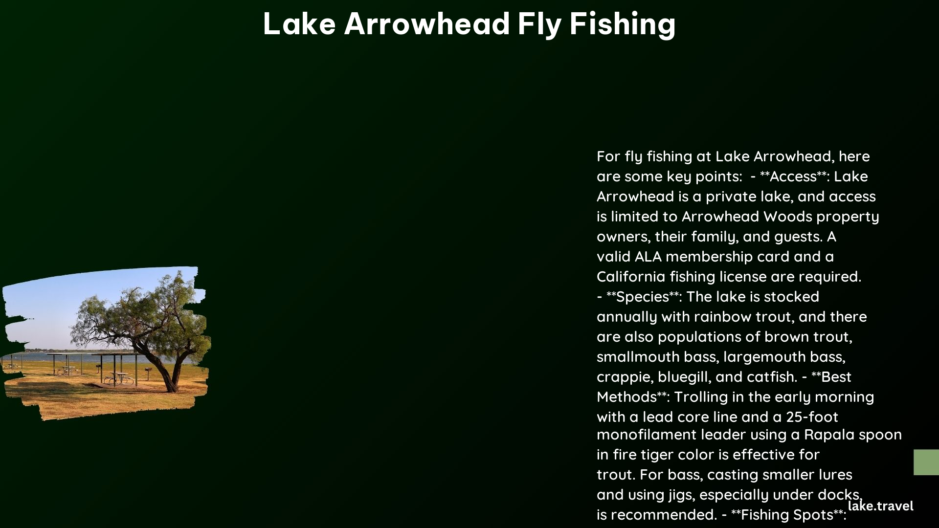 lake arrowhead fly fishing