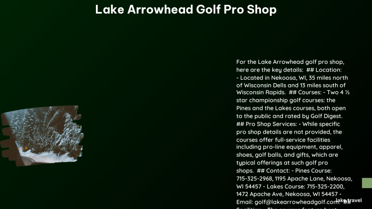 lake arrowhead golf pro shop