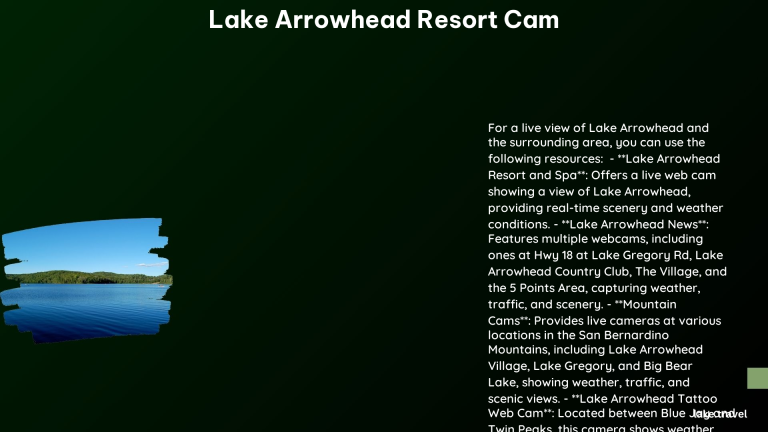 lake arrowhead resort cam