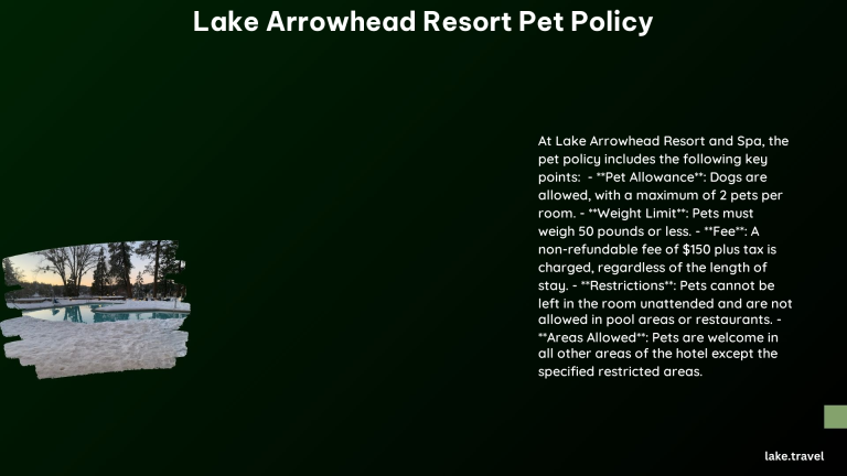 lake arrowhead resort pet policy