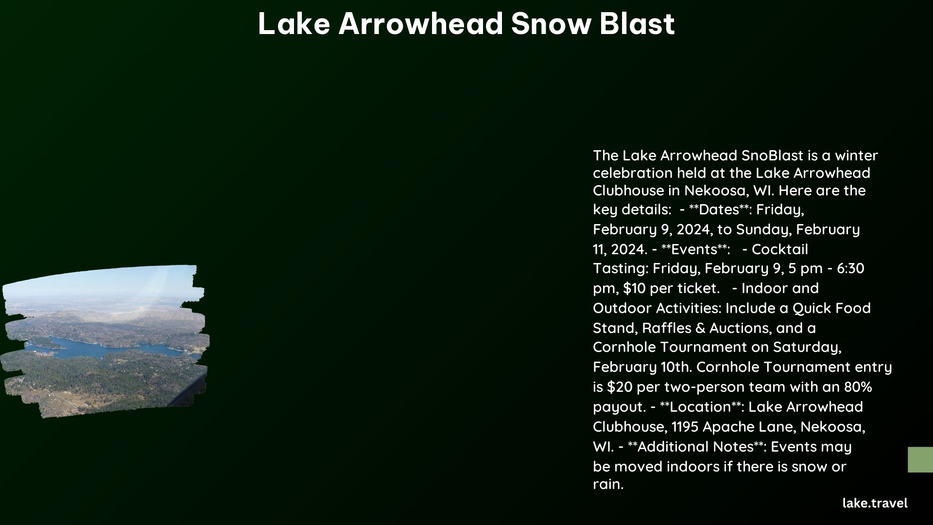 lake arrowhead snow blast