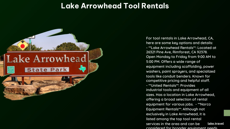 lake arrowhead tool rentals