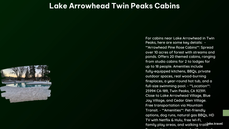 lake arrowhead twin peaks cabins