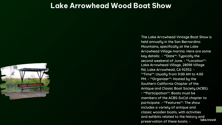 lake arrowhead wood boat show