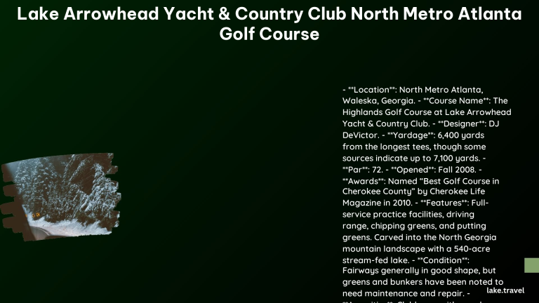 lake arrowhead yacht country club north metro atlanta golf course