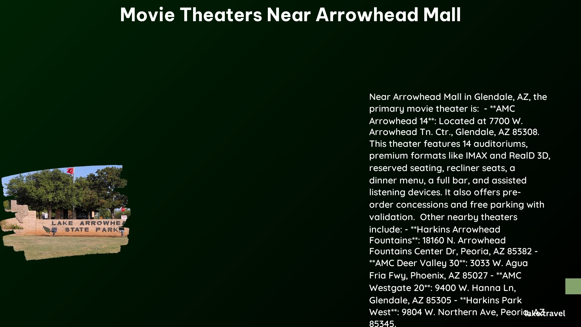 movie theaters near arrowhead mall