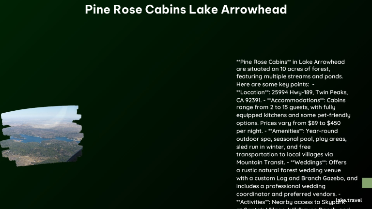 pine rose cabins lake arrowhead