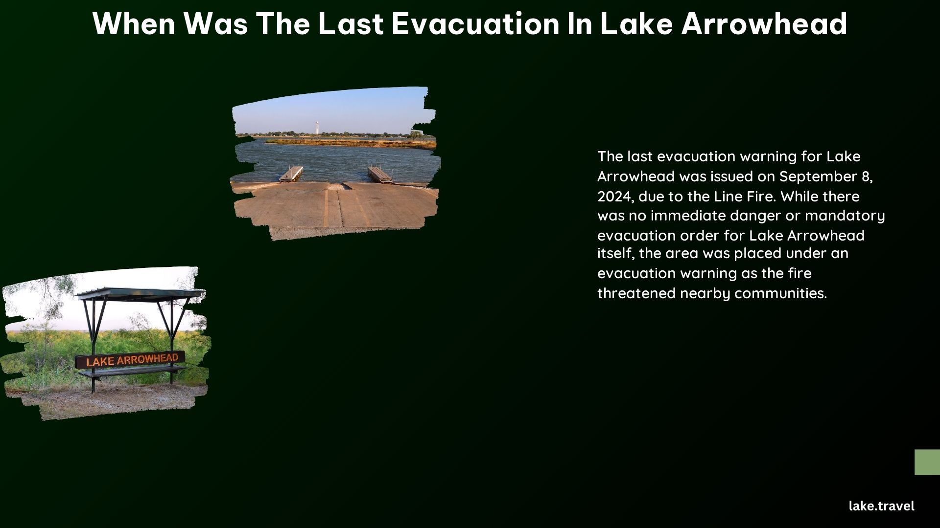 when was the last evacuation in lake arrowhead